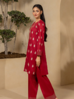 Zellbury Unstitched 2Piece Embroidered Red Lawn Suit WUS26E21209 - Image 3