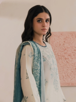 Zellbury Unstitched 2Piece Embroidered Lawn Off-White Suit WUS26E20534 - Image 3