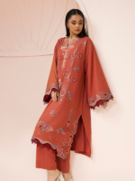 Signature Zellbury 2Pc Unstitched Embroidered Lawn Rust Suit WUS26E21186