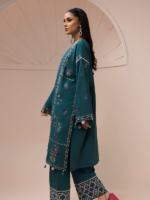 Signature Zellbury 2Pc Unstitched Embroidered Lawn Teal Suit WUS26E21185 - Image 3