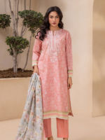 Zellbury Unstitched 2Piece Embroidered Lawn Peach Suit WUS26E20411