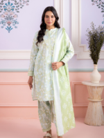 Zellbury Unstitched 3Piece Printed Lawn Mint Blue Suit WUS26X30832 - Image 3
