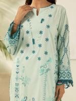Zellbury Unstitched 3Piece Embroidered Lawn Blue Suit WUS26E30576 - Image 3