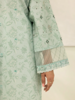 Zellbury Unstitched 2Piece Embroidered Lawn Aqua Suit WUS26E20530 - Image 4