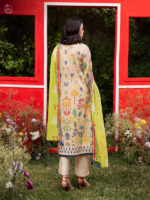 GJ Collection (Popinn) 3-Piece Unstitched Printed Lawn Suit Beige - Image 3