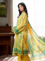 Zellbury Unstitched Yellow 3-Piece Digital Printed Lawn Suit - Image 6