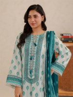 Zellbury Unstitched Grey 3-Piece Digital Printed Lawn Suit - Image 4