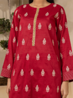 Zellbury Unstitched 2Piece Embroidered Red Lawn Suit WUS26E21209 - Image 4