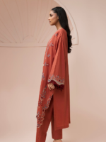 Signature Zellbury 2Pc Unstitched Embroidered Lawn Rust Suit WUS26E21186 - Image 4