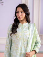 Zellbury Unstitched 3Piece Printed Lawn Mint Blue Suit WUS26X30832 - Image 4