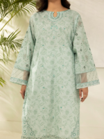 Zellbury Unstitched 2Piece Embroidered Lawn Aqua Suit WUS26E20530 - Image 5