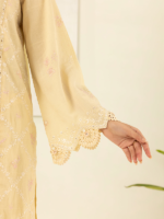 Zellbury Unstitched 3Pc Embroidered Self Jacquard Lemon Suit WUS26E30518 - Image 4