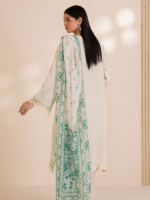Zellbury Unstitched 2Piece Embroidered Lawn Off-White Suit WUS26E20743 - Image 4