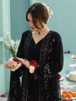 Rujhan Luxury Lawn’ 26 Eid Collection 3-Piece Suit  Black - Image 5