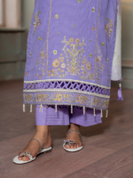 Zellbury 3Piece Unstitched Embroidered Lawn Lilac Suit WUS26E30508 - Image 5
