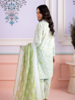 Zellbury Unstitched 3Piece Printed Lawn Mint Blue Suit WUS26X30832 - Image 5