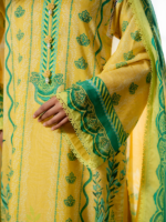 Zellbury Unstitched Yellow 3-Piece Digital Printed Lawn Suit - Image 5