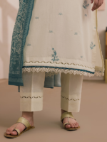 Zellbury Unstitched 2Piece Embroidered Lawn Off-White Suit WUS26E20534 - Image 6