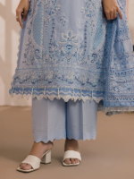 Signature Zellbury 3Pc Unstitched Embroidered Blue Lawn Suit WUS26E30589 - Image 6