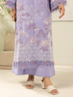 Signature Zellbury 3Pc Unstitched Embroidered Lilac Lawn Suit WUS26E30516 - Image 6