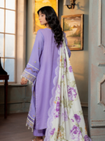 Zellbury 3Piece Unstitched Embroidered Lawn Lilac Suit WUS26E30508 - Image 6