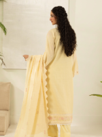 Zellbury Unstitched 3Pc Embroidered Self Jacquard Lemon Suit WUS26E30518 - Image 6