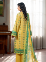Zellbury Unstitched Yellow 3-Piece Digital Printed Lawn Suit - Image 3