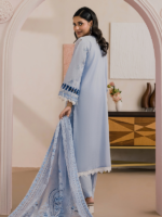 Signature Zellbury 3Pc Unstitched Embroidered Blue Lawn Suit WUS26E30589 - Image 7