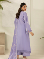 Signature Zellbury 3Pc Unstitched Embroidered Lilac Lawn Suit WUS26E30516 - Image 7