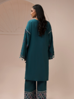 Signature Zellbury 2Pc Unstitched Embroidered Lawn Teal Suit WUS26E21185 - Image 6