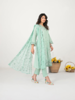 Tawakkal Fabrics(Rubai)3Piece Unstitched Embroidere Slub Lawn D-3828 - Image 3
