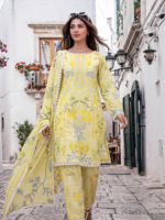 AlZohaib COCO CORDS 3Piece Printed Unstitched Lawn Suit Lemon - Image 2