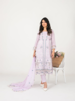 Tawakkal Fabrics(Rubail)3-Piece Unstitched Embroidered Slub Lawn D-3831 - Image 2