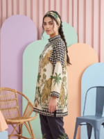 RegaliaTextiles Coccon Basic Unstitched 2Pc Printed Lawn Cream Black - Image 4