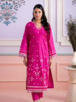 Zellbury 2-Piece Unstitched Embroidered Lawn Suit Pink