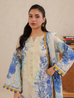 Zellbury 3-Piece Unstitched Embroidered Lawn Off-White WUS26E30705 - Image 2
