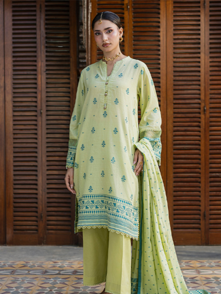 Zellbury 3-Piece Unstitched Jacquard Lawn Suit Lemon Yellow