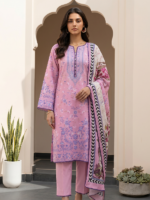 Zellbury 3-Piece Unstitched Printed Lawn Pink WUS26X31023 - Image 2