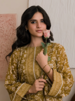 Zellbury 2-Piece Unstitched Printed Lawn Mustard WUS26X20997 - Image 2