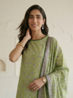 Zellbury 3-Piece Unstitched Printed Lawn Green WUS26X31086 - Image 2