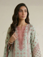 Zellbury 3-Piece Unstitched Printed Lawn Mint Green WUS26X31008 - Image 2