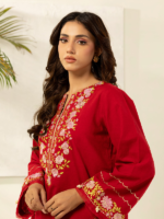 Zellbury 2-Piece Unstitched Embroidered Textured Lawn Red WUS26E21200 - Image 2