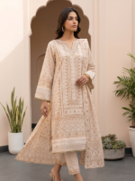Zellbury 3-Piece Unstitched Glitter Paste Printed Lawn Off-White WUS26X30900 - Image 2