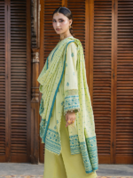Zellbury  Signature 3-Piece Unstitched Dyed Jacquard Lemon Yellow WUS26X30859 - Image 2