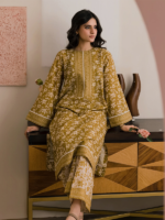 Zellbury 2-Piece Unstitched Printed Lawn Mustard WUS26X20997 - Image 3