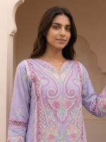 Zellbury Signature 3-Piece Unstitched Embroidered Lawn Lilac WUS25E30614 - Image 2