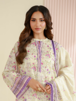 Zellbury 3-Piece Unstitched Printed Lawn Beige WUS26X31015 - Image 2