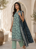 Zellbury 3-Piece Unstitched Printed Lawn Mint Green WUS26X38048 - Image 2