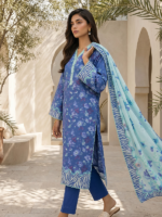 Zellbury 3-Piece Unstitched Printed Lawn Blue WUS26X38051 - Image 2