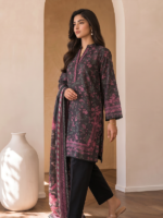 Zellbury 3-Piece Unstitched Printed Lawn Black WUS26X30816 - Image 2